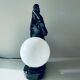 Ceramic and opaline horse lamp