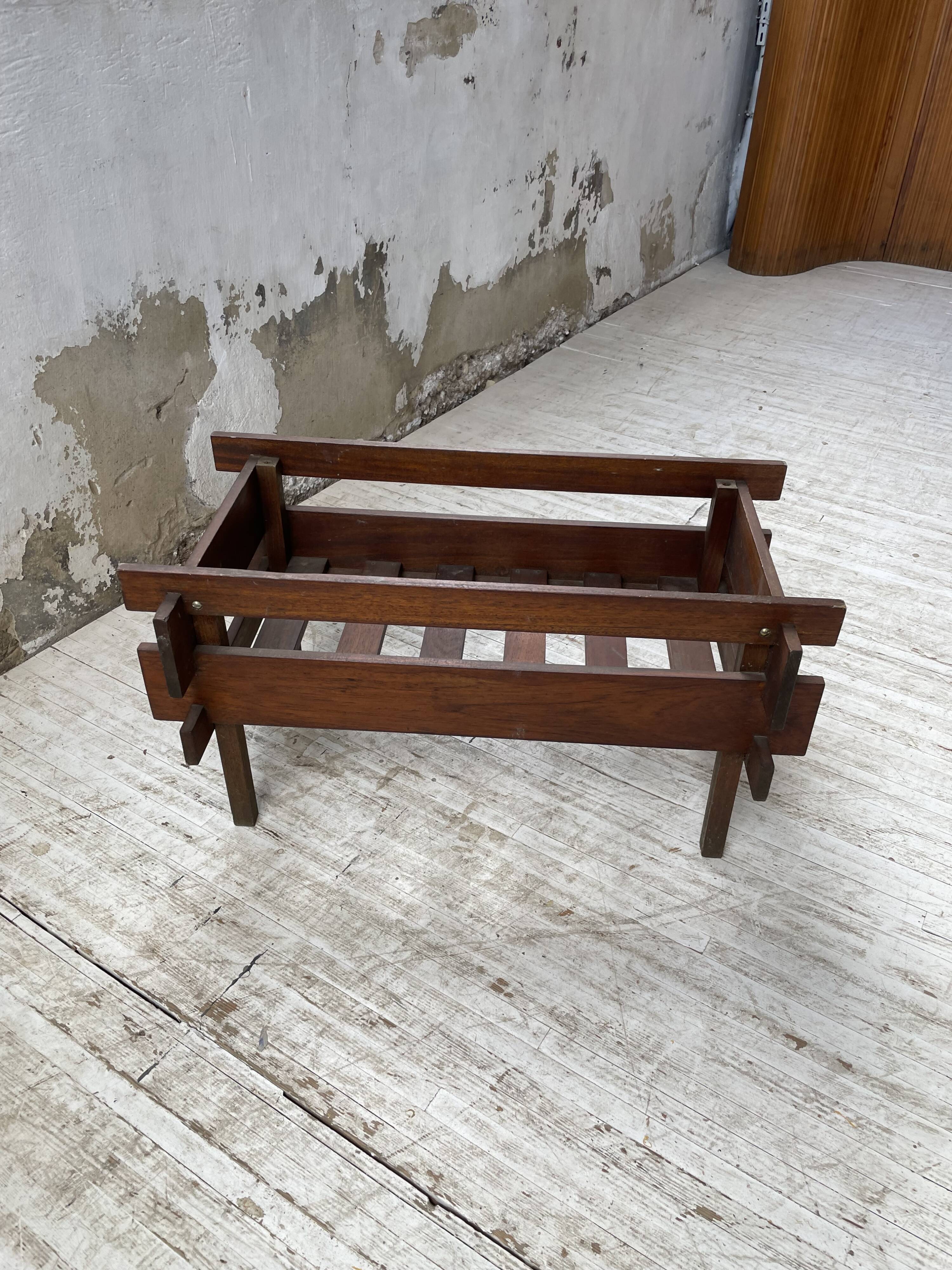 Small modernist oak planter from the 1950s