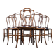 Art Nouveau Beech Café Chairs by W. Giessing, 1930s, Set of 6