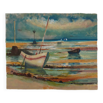 Paul Collomb: Marine air, original signed lithograph.