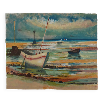 Paul Collomb: Marine air, original signed lithograph.