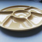 Pale yellow aperitif plate Gien