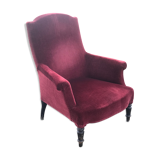 Bordeaux velvet english armchair