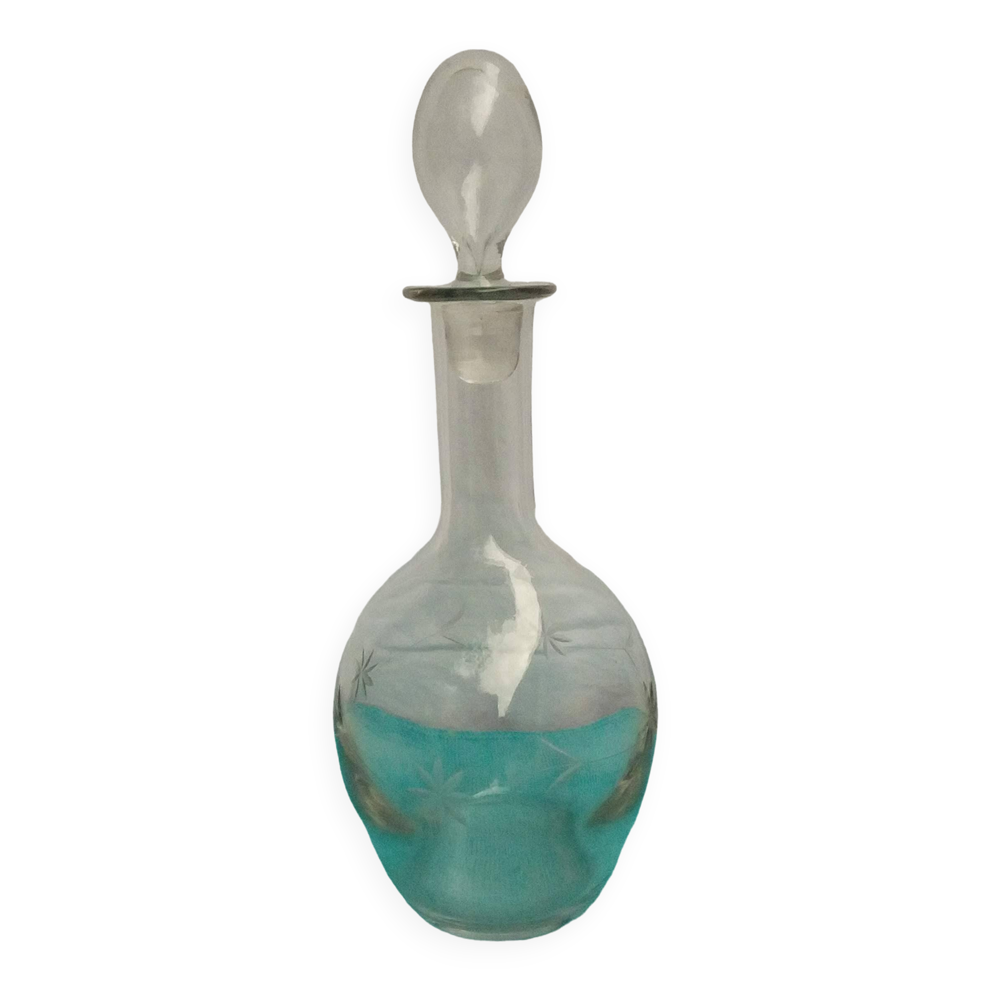 Chiseled crystal carafe stamped belgium