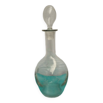 Chiseled crystal carafe stamped belgium