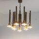 Lustre trompette en laiton, années 1970
