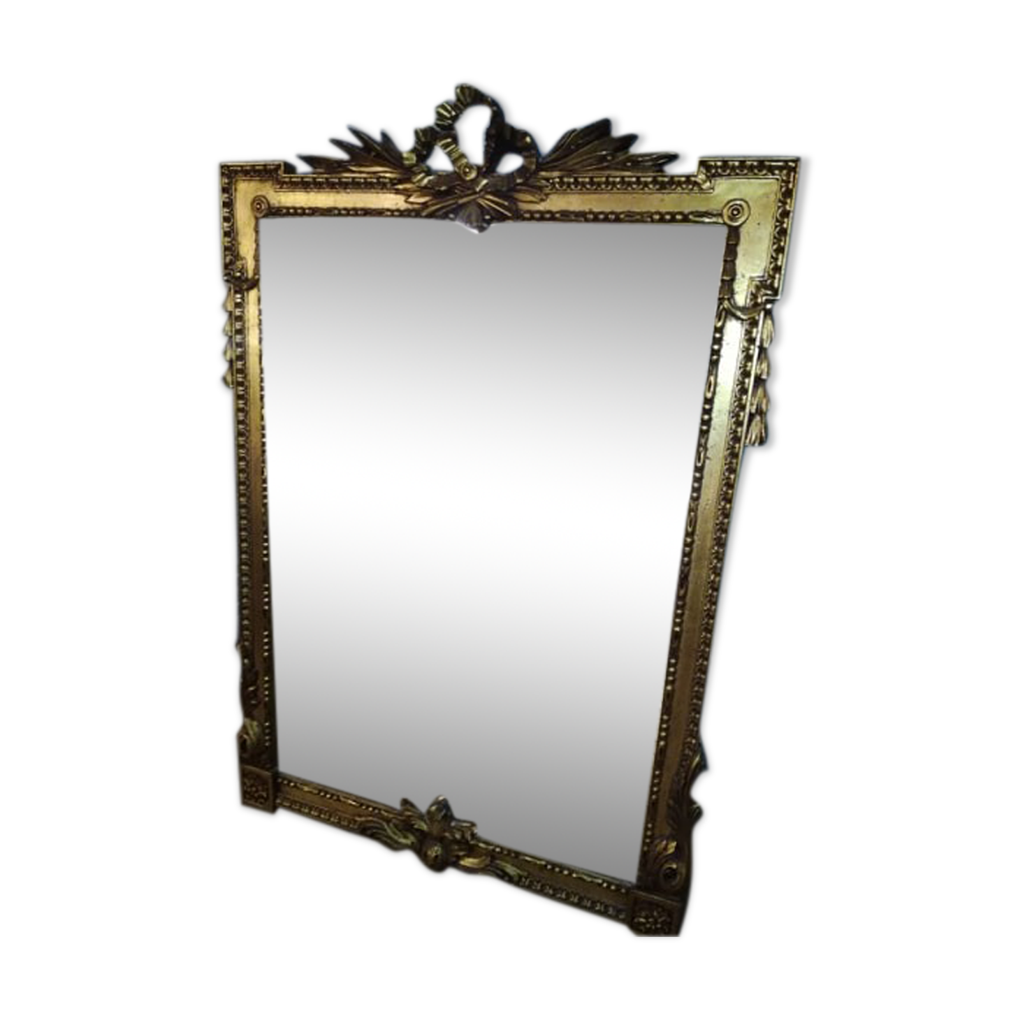 Old mirror in gilded stucco - 100x70cm