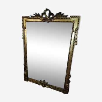 Old mirror in gilded stucco - 100x70cm