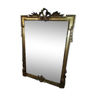 Old mirror in gilded stucco - 100x70cm