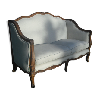 Three-seater AMPM linen sofa
