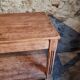 French antique work table in pitch pine – large workshop / draper's table, early 20th century