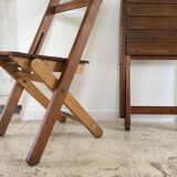 Folding chairs "by the wood fire"