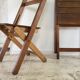 Folding chairs "by the wood fire"