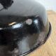 Industrial Black Enamel Factory Lamp with Cast Iron Top, 1950s