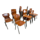 Lot 22 chairs obo eromes honey, 70s, holland