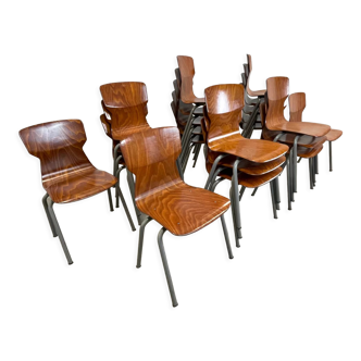 Lot 22 chairs obo eromes honey, 70s, holland