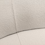 Mid-Century Gigi Radice for Minotti White Boucle Curved Six Legs Sofa