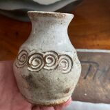 Flat cup and 2 mini ceramic vases Albert Thiry Vallauris