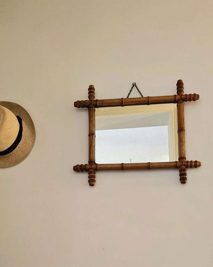 Old vintage barber mirror