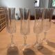 Cut crystal footed glasses — Set of 4