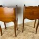 Pair of cherry wood bedside tables with 1 drawer Louis XV style