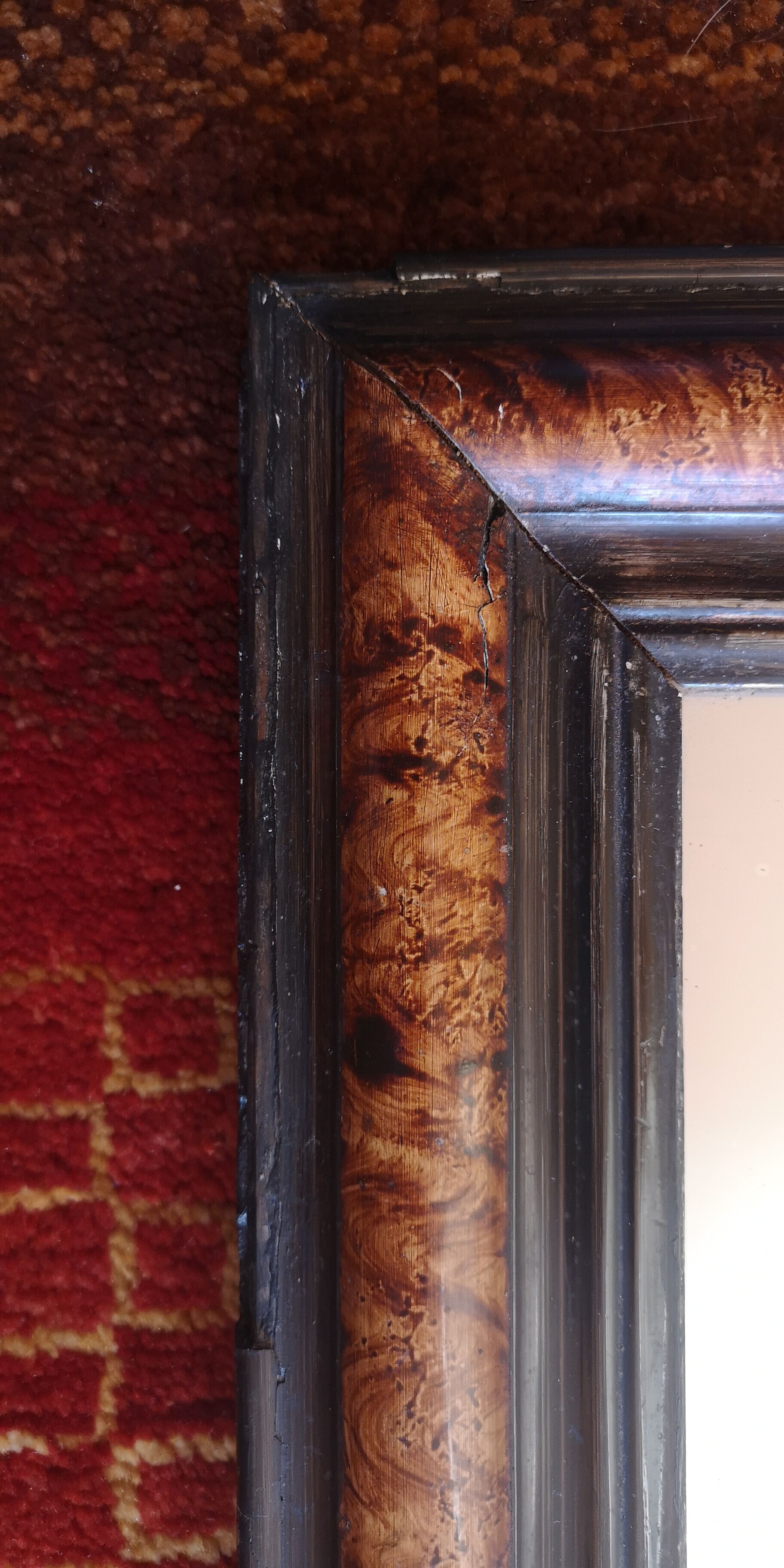 Wood mirror and stucco Louis-Philippe late 19th