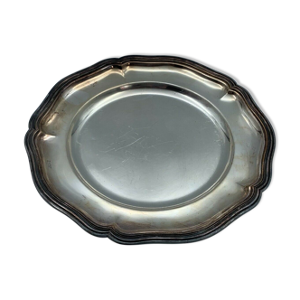 Silver metal dish 1900 polylobe poincon 32