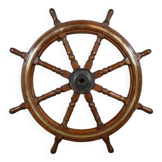 Teak Boat Wheel Helm – Late 19th Century
