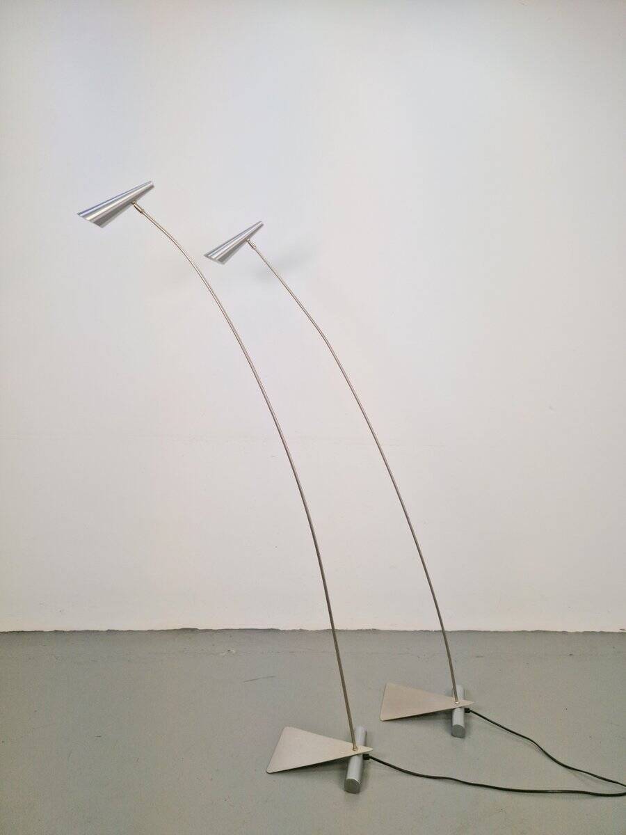 Postmodern Arch Metal Reading Floor Lamps from Hala Zeist, 1980s, Set of 2