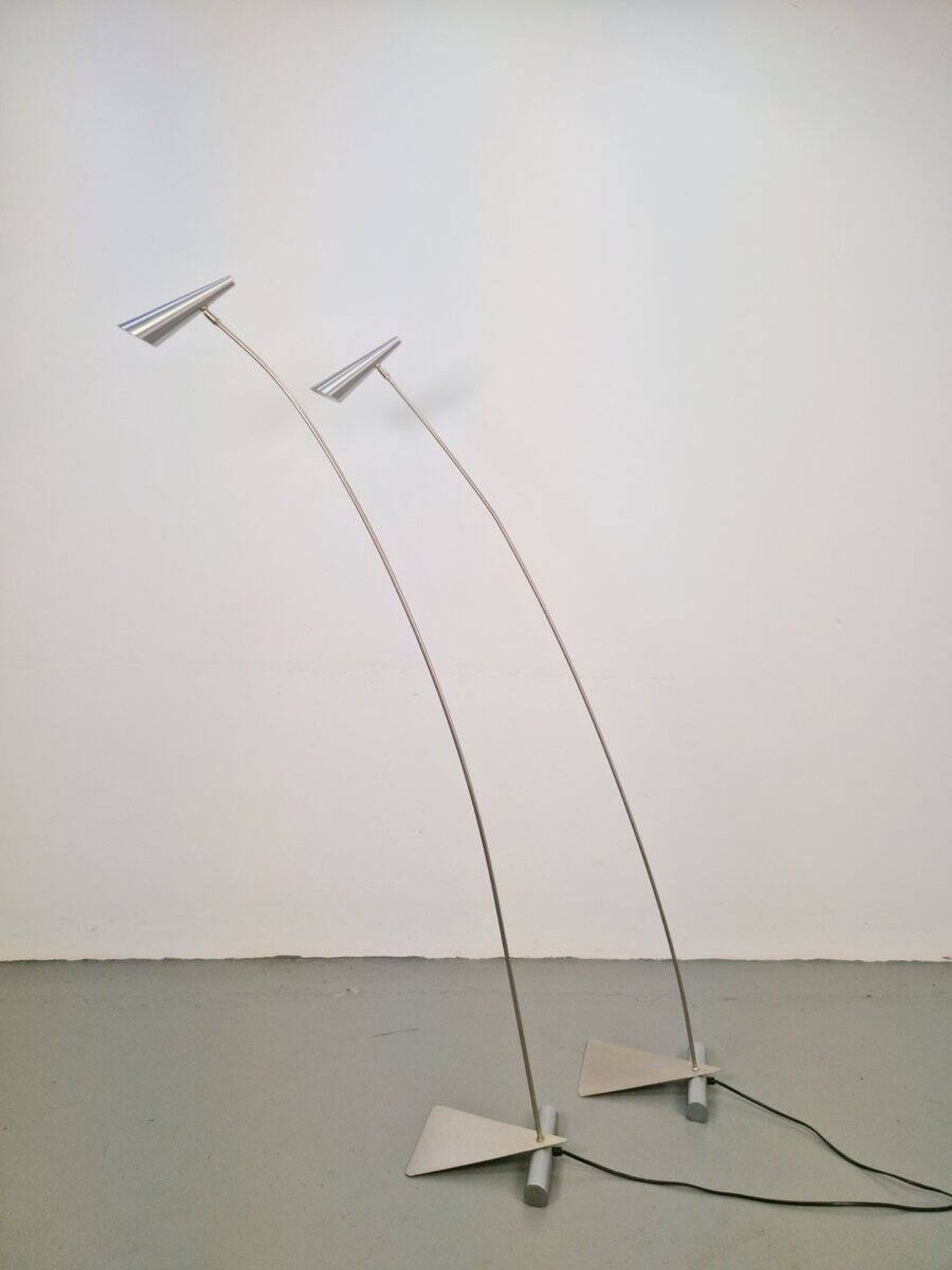 Postmodern Arch Metal Reading Floor Lamps from Hala Zeist, 1980s, Set of 2