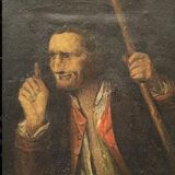 Oil portrait on canvas XIXth