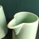 Set of two vintage French jugs in aquamarine blue