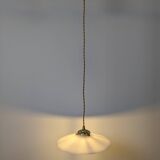 Suspension vintage en opaline blanche