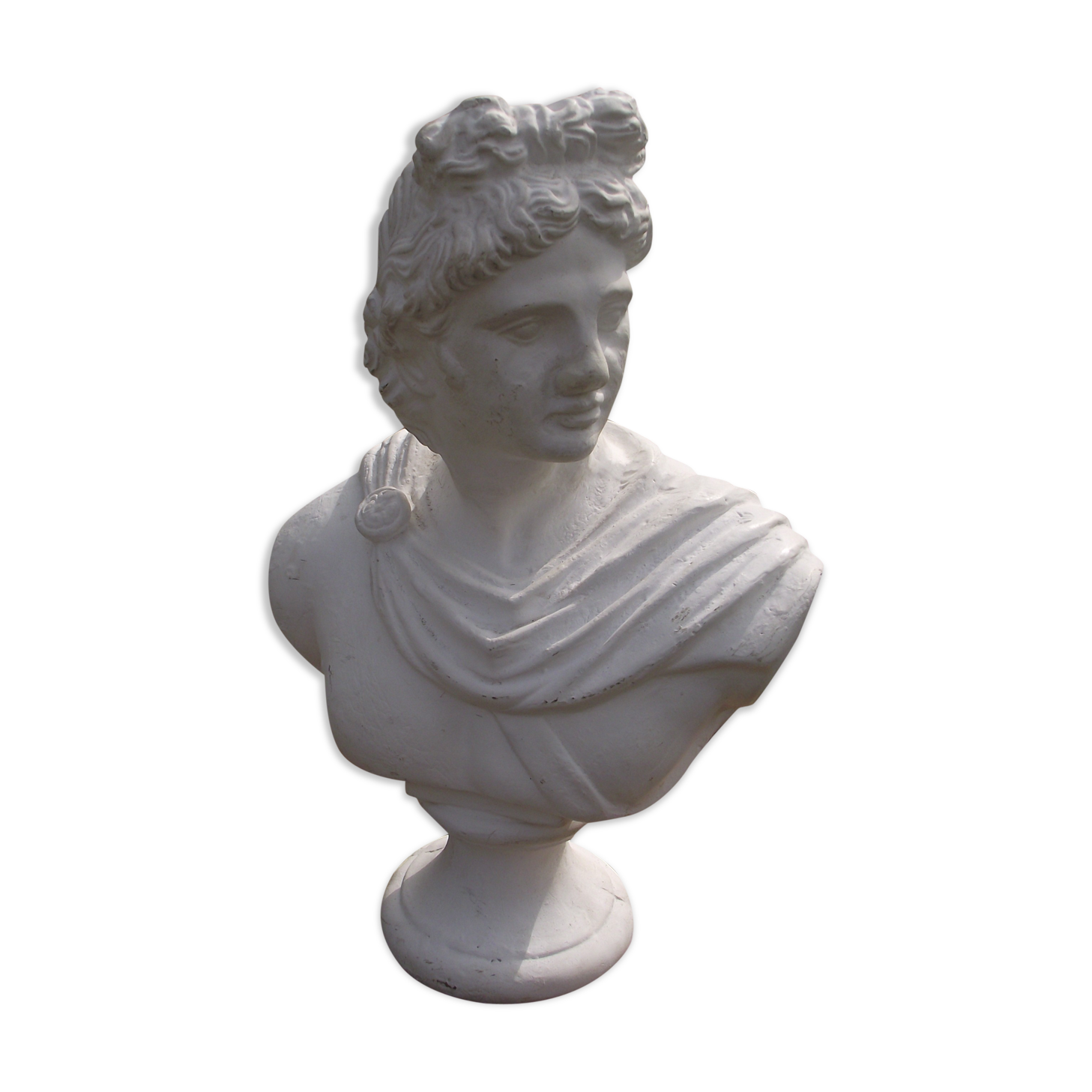 Bust of a man in plaster