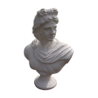 Bust of a man in plaster