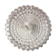 Round ceiling lamp in structured glass vintage 60s-70s
