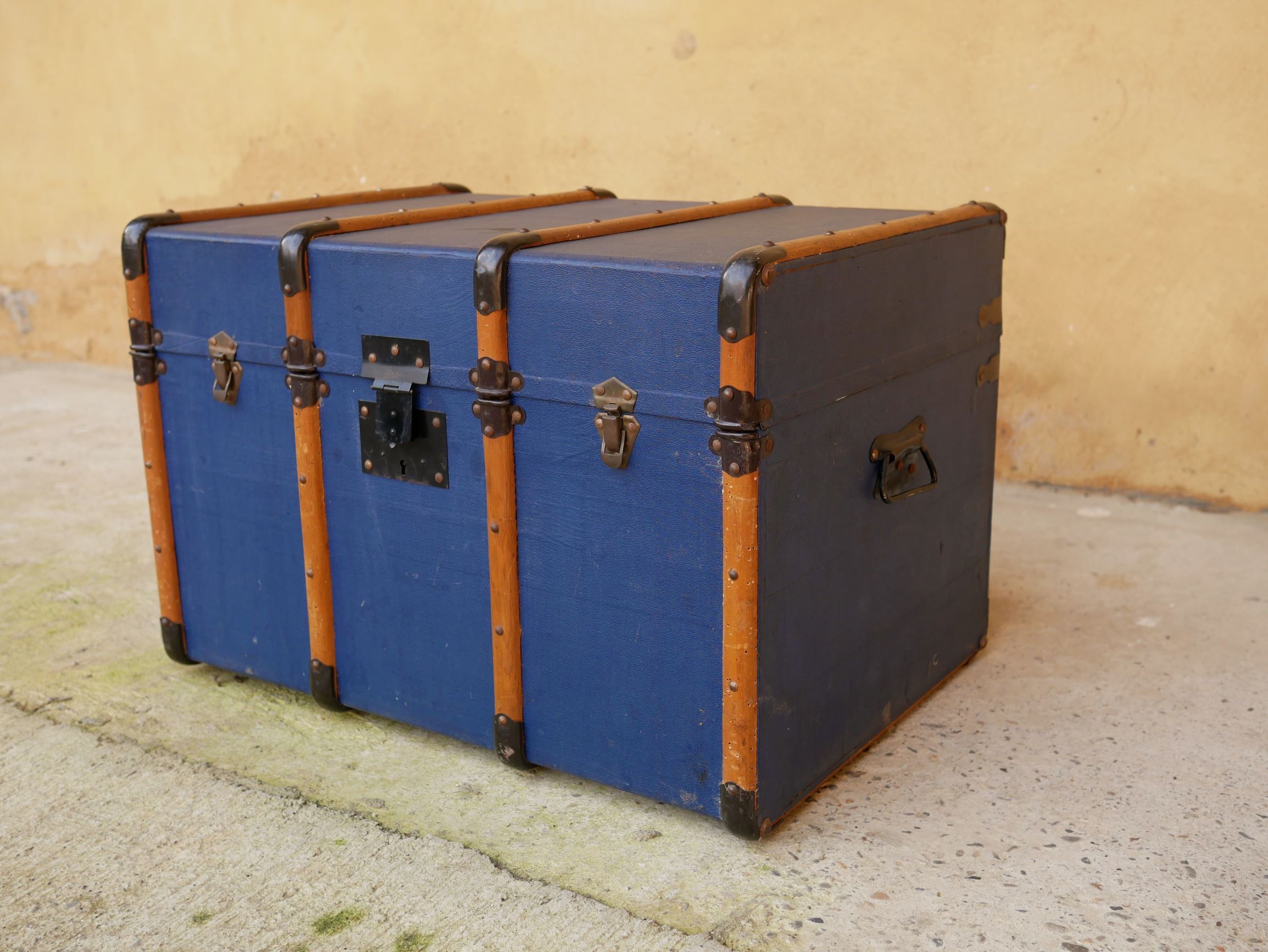 Blue vintage trunk