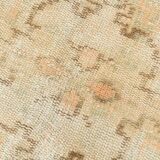 Orange vintage turkish rug, 6x9 feet vintage pastel orange carpet