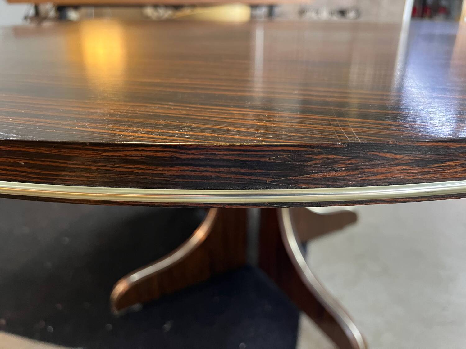 Vintage round table 1 extension rosewood 70's