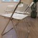 Italian vintage lot design – Four white Plia chairs – Anonima Castelli