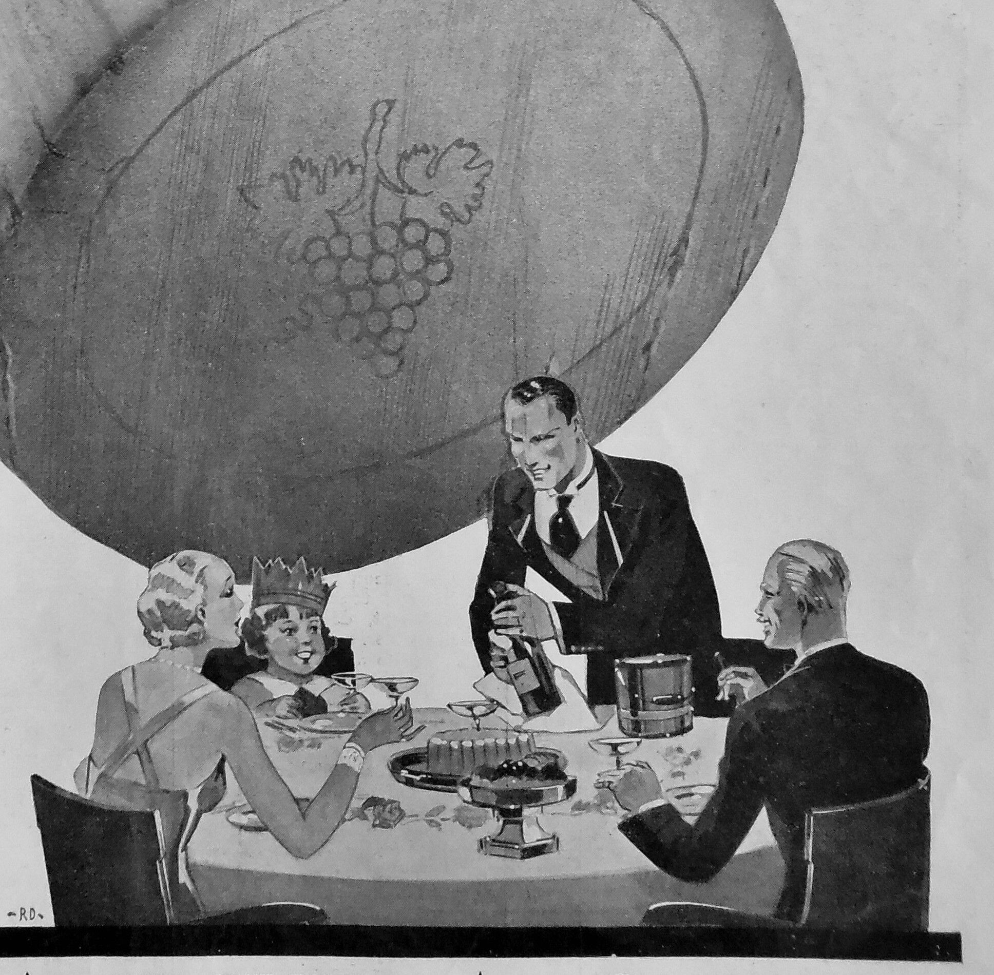 Publicité " Le Champagne " 1932
