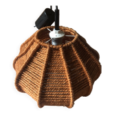 Vintage orange rope pendant light from the 70s