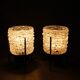 1970s Pair of Nightstands Glass Lamps , Germany