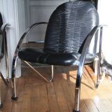 Pair of modernist Plichaise armchairs