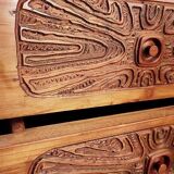 Mid-century Brutalist solid wood Sideboard