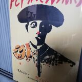 Poster Eduardo Arroyo feria Nimes 1984 under glass