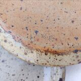 Three stoneware plates, Tiffoche, La Borne Guérande