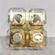Vintage brass square flush mounts glass ceiling lamp Glashütte Limburg