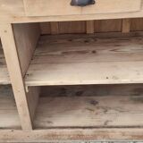 Central island bar counter in pine with two drawers