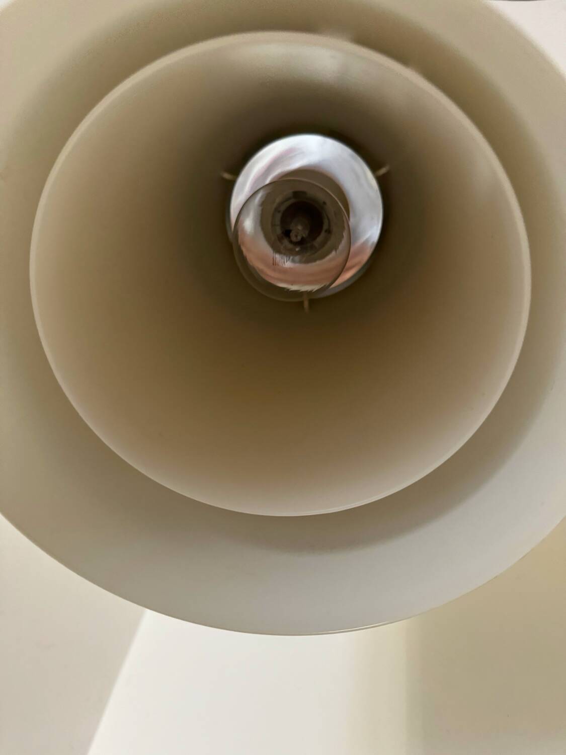 IKEA yellow metal cylindrical pendant light from the 2000s